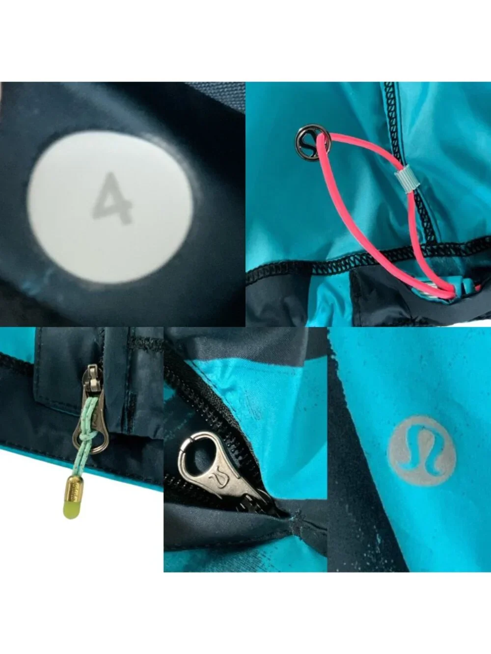 Lululemon Pack It Vest 4 Back Spin Stroke Peacock Blue Black